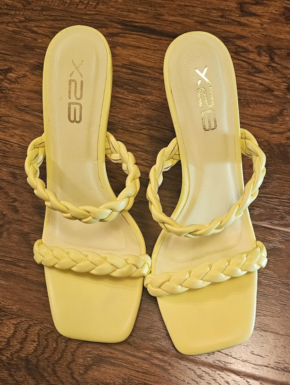 Yellow Braided X2B Heels